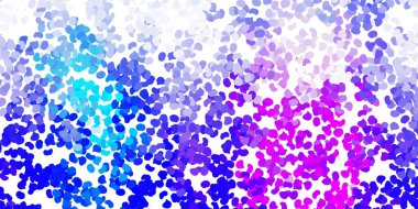 Açık pembe, Memphis şekilli mavi vektör dokusu. Soyut tarzda, gradyan formlarda basit tasarım. Duvar kağıdı seti için zarif tasarım.