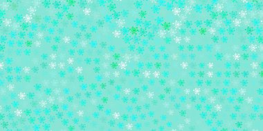 Koronavirüs elementli açık yeşil vektör deseni. Değişik tıbbi şekillere sahip renkli soyut çizimler. Salgın bilgisine karşı basit tasarım.