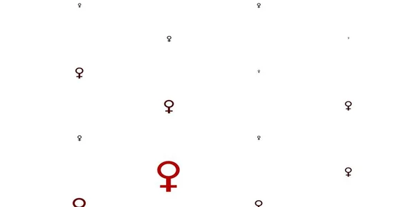 Ljusorange Vektor Bakgrund Med Kvinna Symboler Abstrakt Illustration Med Skildring — Stock vektor