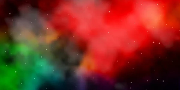 Sötét Multicolor Vektor Elrendezés Fényes Csillagokkal Színes Illusztráció Elvont Stílusban — Stock Vector