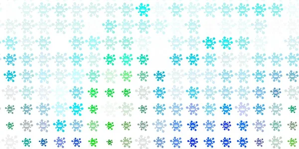 Γαλάζια Πράσινη Διανυσματική Υφή Σύμβολα Ασθενειών Αφηρημένη Απεικόνιση Σχήματα Βιολογικής — Διανυσματικό Αρχείο