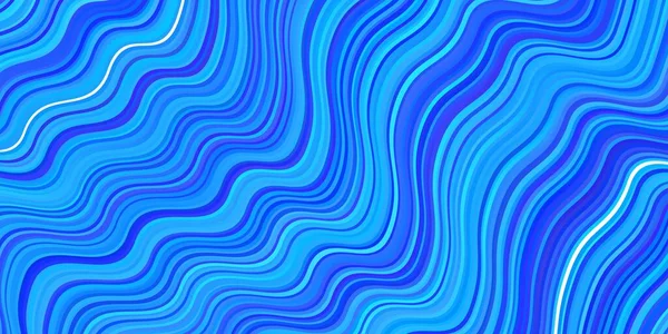Hellblaue Vektortextur Mit Gekrümmten Linien Ein Muster Mit Bunten Linien — Stockvektor