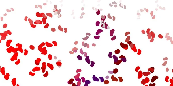 Rose Clair Motif Vectoriel Rouge Avec Des Formes Abstraites Illustration — Image vectorielle
