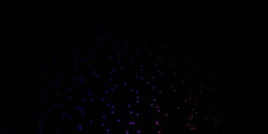 Koyu mavi, neon yıldızlı kırmızı vektör şablonu. Soyut şablondaki yıldızlarla dekoratif illüstrasyon. Reklamınız, posteriniz, afişiniz için en iyi tasarım.