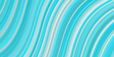 Açık mavi, kıvrımlı çizgileri olan yeşil vektör şablonu. Eğri çizgileri olan renkli çizimler. Reklamınız, posteriniz, afişiniz için en iyi tasarım.