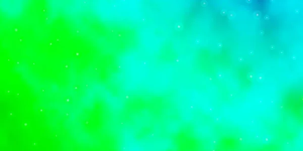 Světle Modrá Zelená Vektorová Soustava Abstraktními Hvězdami Rozmazat Dekorativní Design — Stockový vektor