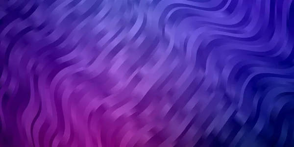 Светло Фиолетовая Розовая Векторная Компоновка Кривыми Яркий Образец Красочными Изогнутыми — стоковый вектор