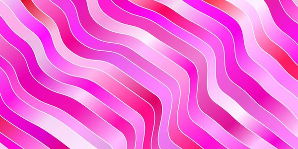 Светло Розовая Векторная Текстура Кривыми Яркая Иллюстрация Круговыми Дугами Градиента — стоковый вектор