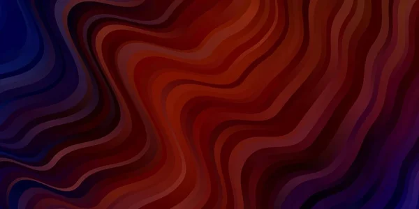 Светло Синий Красный Векторный Фон Кривыми Красочная Иллюстрация Состоящая Кривых — стоковый вектор