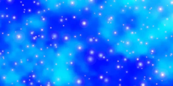ネオン星とライトブルーベクトルテンプレート 抽象的なグラデーションの星のカラフルなイラスト ポスター バナーに最適なデザイン — ストックベクタ