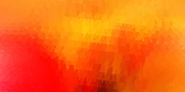 Ljusröd Gul Vektor Triangel Mosaik Bakgrund Dekorativa Färgglada Illustration Med — Stock vektor