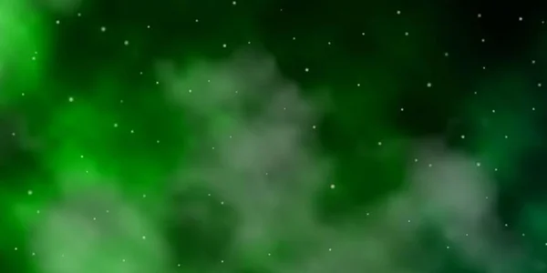 Fond Vectoriel Vert Foncé Avec Petites Grandes Étoiles — Image vectorielle