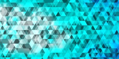 Açık mavi, çizgileri ve üçgenleri olan yeşil vektör arkaplan. Basit bir şekilde üçgenli renkli bir çizim. Duvar kağıtları için şablon.