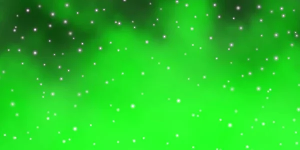 Patrón Vectorial Verde Claro Con Estrellas Abstractas — Vector de stock