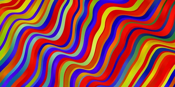 Fond Vectoriel Multicolore Clair Avec Des Courbes Illustration Abstraite Avec — Image vectorielle