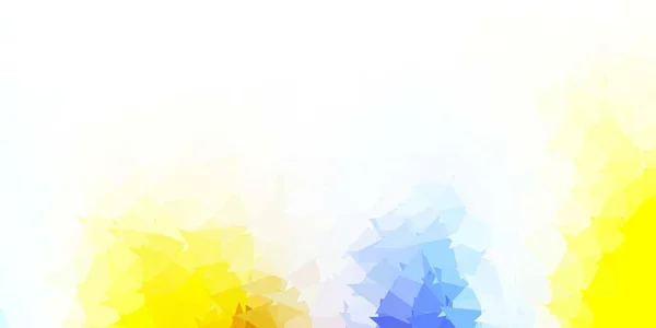 Light Blue Yellow Vector Triangle Mosaic Backdrop Gradient Illustration Polygonal — Stock Vector