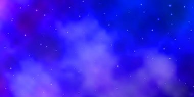 Açık Mavi, küçük ve büyük yıldızlı kırmızı vektör arkaplanı.