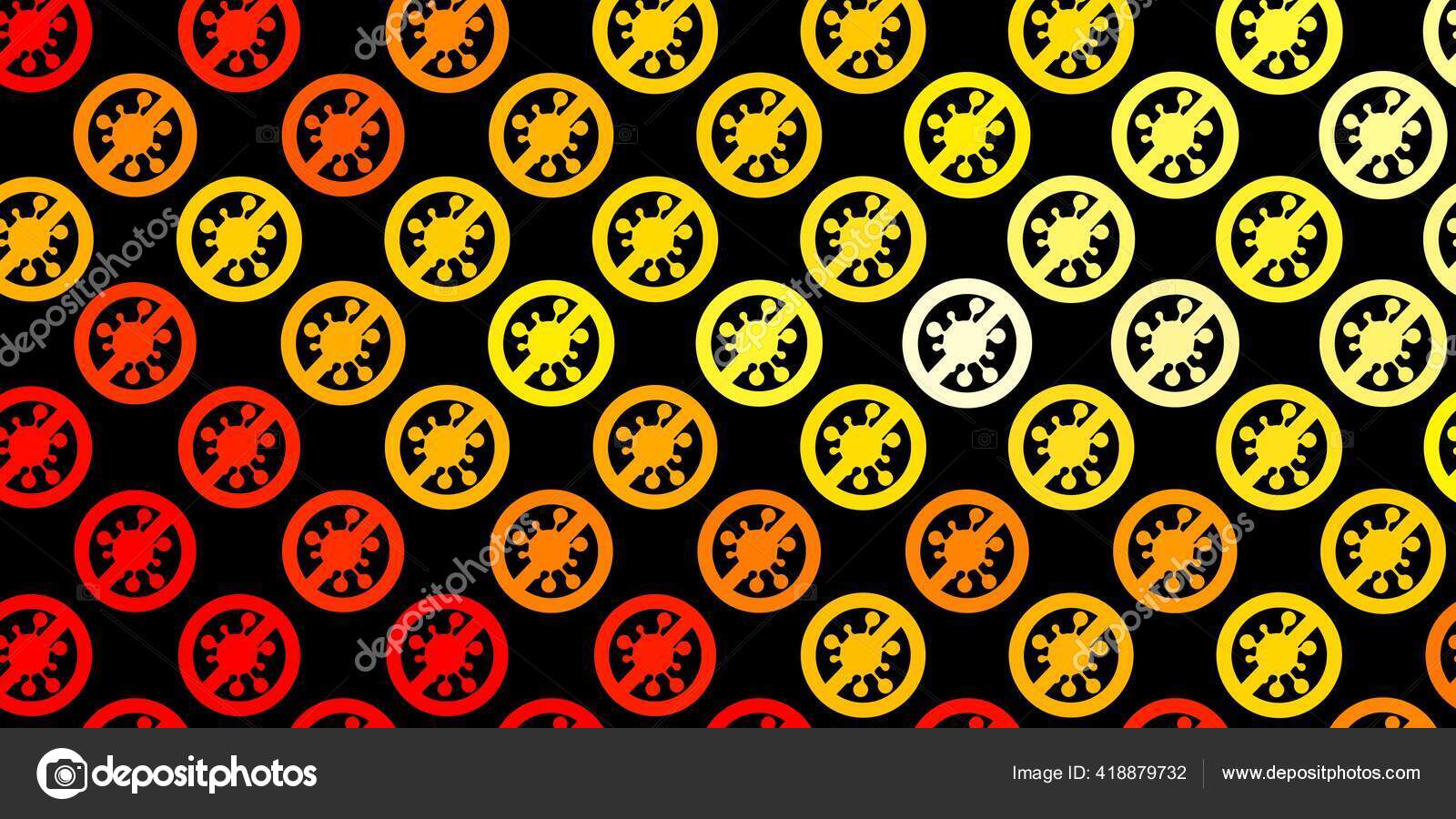 Latar Belakang Vektor Orange Gelap Dengan Simbol Covid Simbol Penyakit Stok Vektor C G Liya Design 418879732