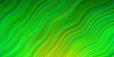 Açık yeşil, çizgileri olan sarı vektör deseni. Çizgili soyut gradyan çizimi. Reklamınız, posteriniz, afişiniz için en iyi tasarım.