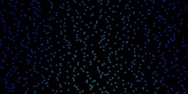 Koyu mavi vektör dokusu ve güzel yıldızlar. Yıldızlı modern geometrik soyut çizim. İş tanıtımınız için tasarım.