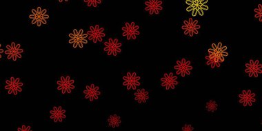 Soyut şekilli koyu turuncu vektör şablonu. Soyut tarzda, gradyan formlarda basit tasarım. Reklamlarınız için modern tasarım.