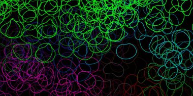 Koyu pembe, soyut şekilli yeşil vektör deseni. Soyut tarzda, gradyan formlarda basit tasarım. Duvar kağıdı seti için zarif tasarım.