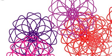 Açık pembe, kırmızı vektör çiçekli doğal düzen. Sıradan arka planda çiçekler olan basit bir tasarım. Yepyeni iş tasarımı.