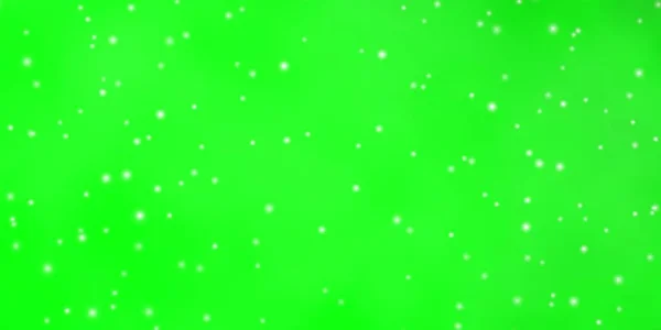 Světle Zelený Vektorový Obrazec Abstraktními Hvězdami — Stockový vektor