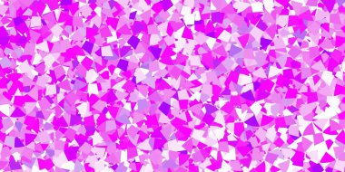 Açık mavi, kırmızı vektör arkaplan ve çokgen stili. Üçgen şekilli ışıltılı soyut çizimler. Duvar kağıtları için şablon.