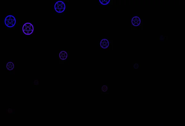 Σκούρο Ροζ Μπλε Διανυσματική Υφή Θρησκευτικά Σύμβολα Πολύχρωμη Vintage Εικονογράφηση — Διανυσματικό Αρχείο