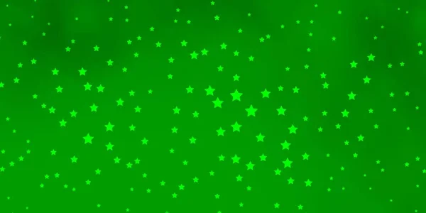 Textura Vectorial Verde Oscuro Con Hermosas Estrellas — Vector de stock
