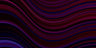 Koyu mavi, kıvrımlı çizgileri olan kırmızı vektör deseni.