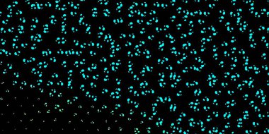 Koyu mavi, yeşil vektör arkaplan ve kaotik şekiller. Basit gradyan şekilli renkli bir çizim. Duvar kağıdı seti için zarif tasarım.