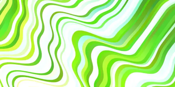 Light Green Yellow Vector Pattern Wry Lines Красочная Иллюстрация Круговом — стоковый вектор