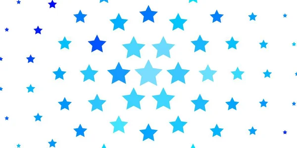 Layout Vetorial Blue Claro Com Estrelas Brilhantes — Vetor de Stock