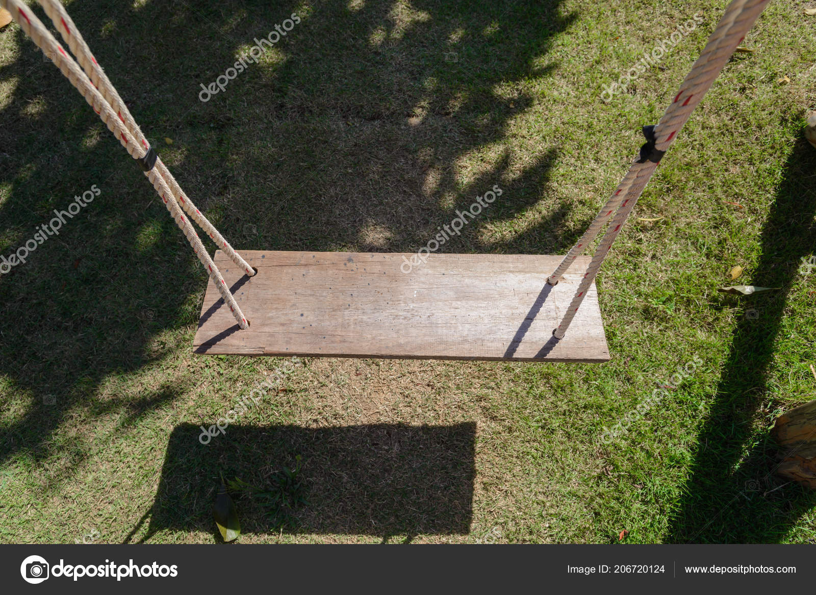 large wooden swing