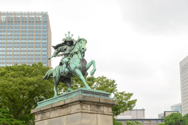 Statue Des Großen Samurai Kusunoki Masashige Berühmter Japanischer Samurai Östlichen — Stockfoto