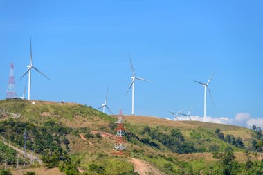 Rüzgar türbini rüzgar elektrik enerjisi yapım Dağı'nda