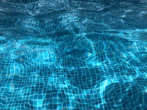 Sluneční Odrazy Pod Vodou Dně Bazénu — Stock fotografie