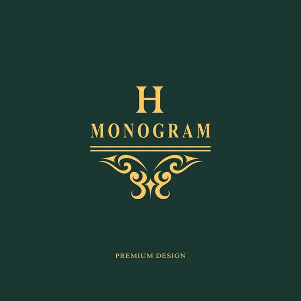 Schönes Monogramm Elegantes Emblem Kunst Logo Design Buchstabe Anmutige Vorlage — Stockvektor