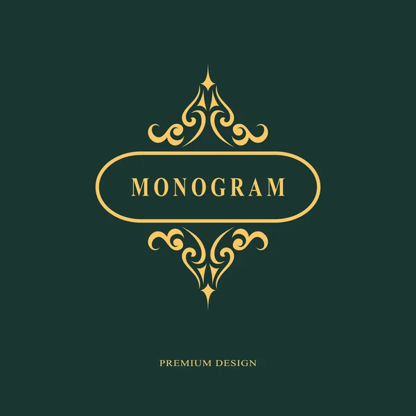 Belo Monograma Emblema Elegante Design Logotipo Arte Modelo Gracioso Sinal — Vetor de Stock