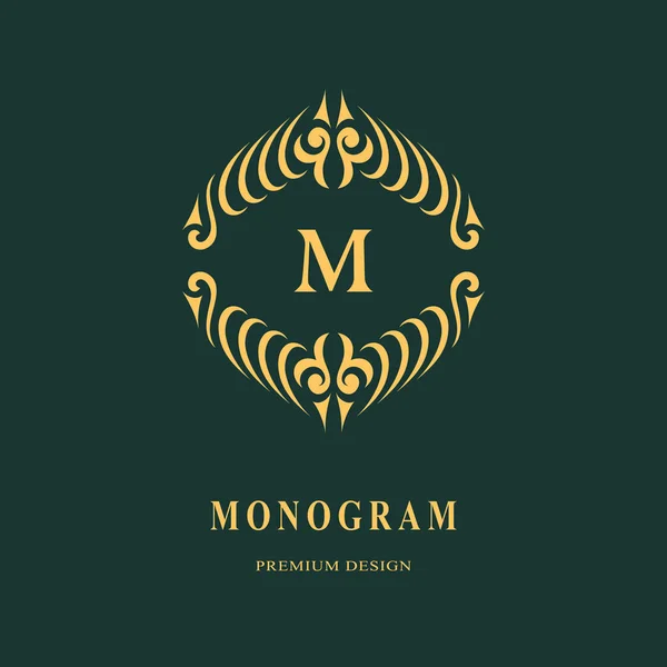 Красивая Монограмма Элегантная Эмблема Дизайн Логотипа Буква Грациозный Шаблон Деловой — стоковый вектор