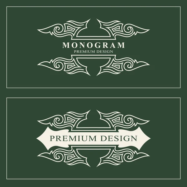 モノグラム デザイン要素 優雅なテンプレートです カリグラフィのフレーム エレガントなライン アートのロゴデザイン ビジネス カードのため大文字エンブレム サイン ブティック — ストックベクタ