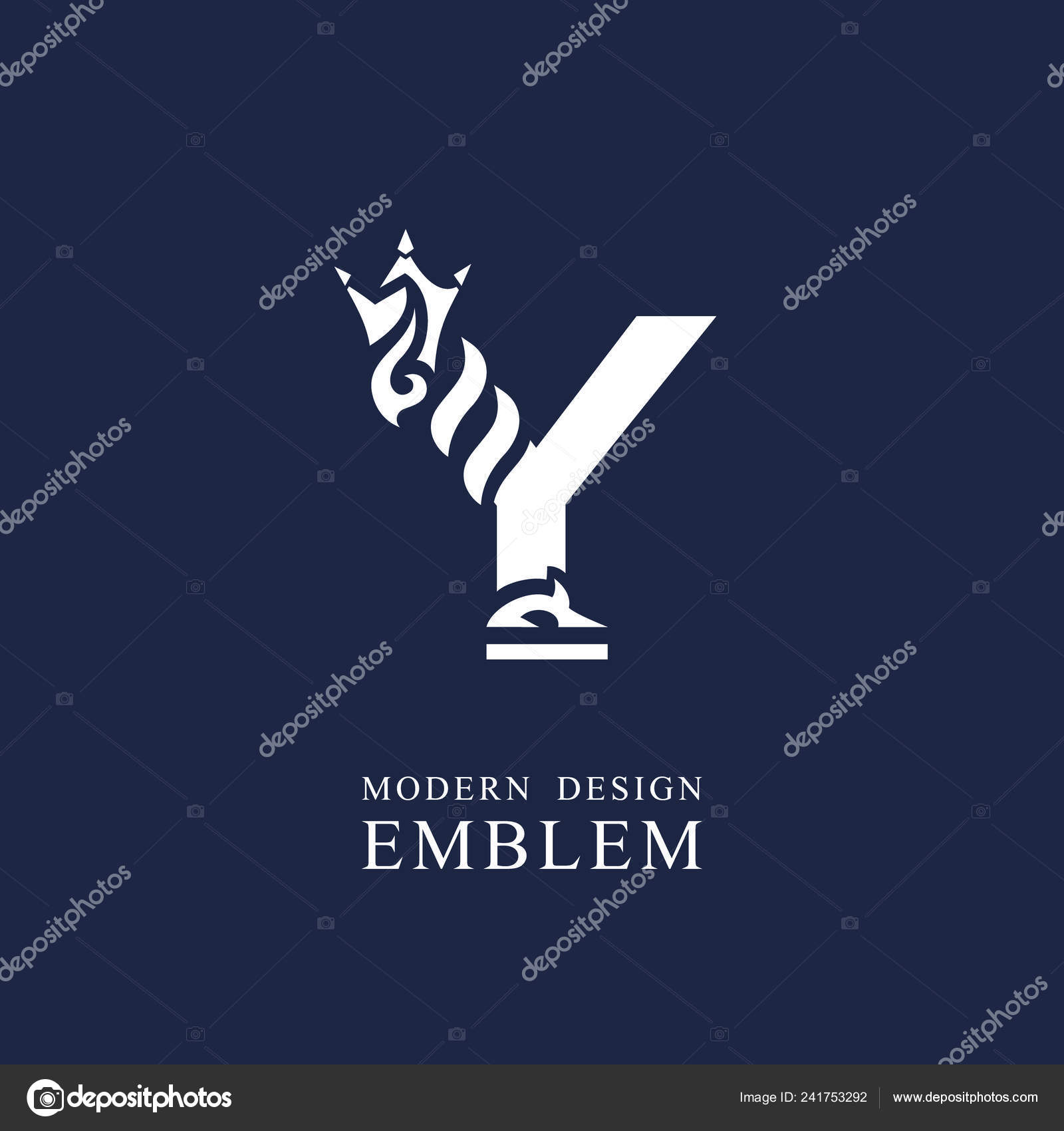 Capital Letter Graceful Royal Style Minimal Art Design Elegant Logo Stock Vector Image By C Fomalygaut