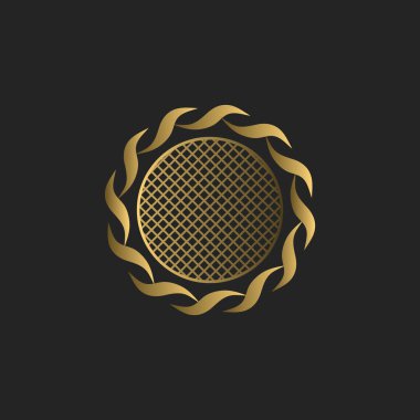 Basit monogram tasarım. Lüks hacimsel logo şablonu. 3D çizgi süsleme. İş işareti, rozet, sorguç, etiket, butik marka, otel, Restoran, Heraldic için zarif çerçeve. Vektör çizim