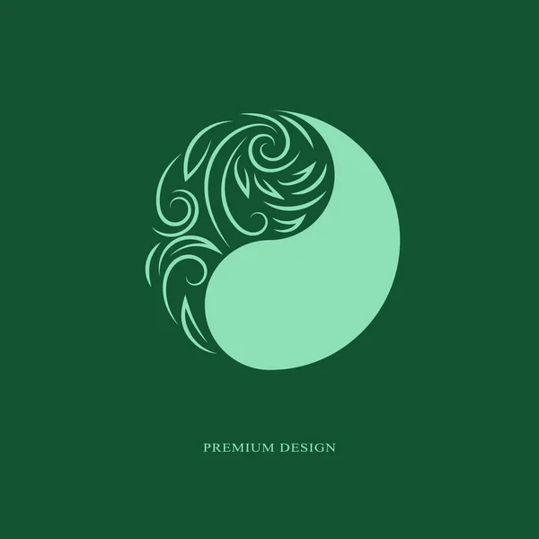 Plantilla Emblema Redonda Forma Abstracta Diseño Elegante Del Logotipo Del — Archivo Imágenes Vectoriales
