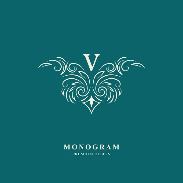 Monogramm Gestaltungselemente Anmutige Vorlage Kalligrafisch Elegante Linie Kunst Logo Design — Stockvektor