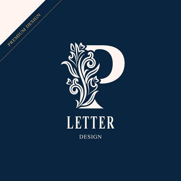 Κομψό Επιστολή Χαριτωμένη Βασιλικό Στυλ Καλλιγραφικά Όμορφο Λογότυπο Vintage Συντάσσονται — Διανυσματικό Αρχείο