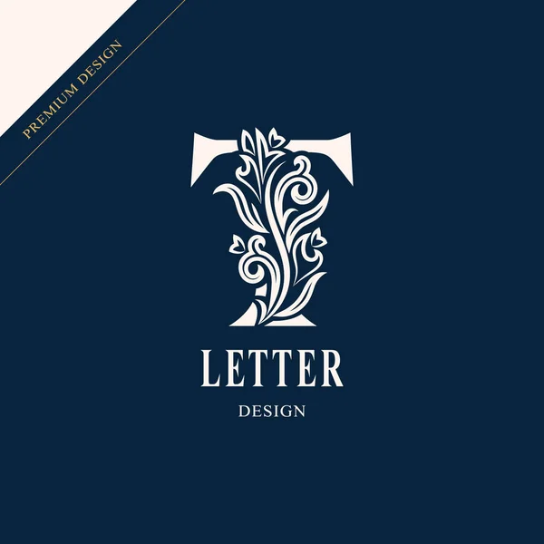 Carta Elegante Estilo Real Gracioso Caligráfico Belo Logotipo Emblema Desenhado — Vetor de Stock