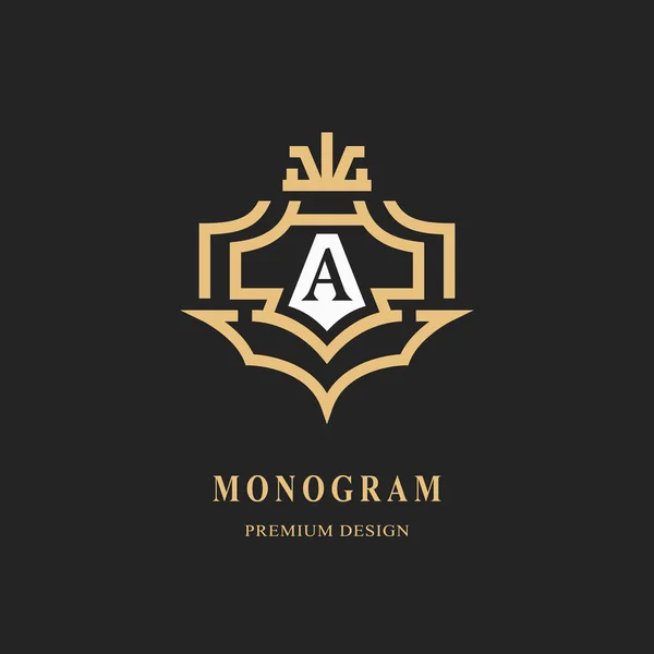Monogram Ontwerpelementen Sierlijke Sjabloon Kalligrafische Elegante Lijn Kunst Logo Ontwerp — Stockvector
